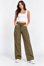 Olive Green Wide-Leg trouser