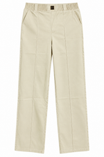 Cream High-Waist Wide-Leg Trousers
